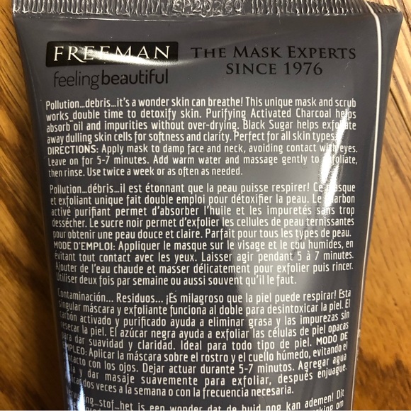 NWT Freeman Mask 2 Pack- Volcanic Ash Peel Off Mask & Polishing Gel Mask & Scrub - Picture 9 of 14